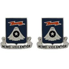 306th Military Intelligence Battalion Unit Crest (Nemo Vigilantior)
